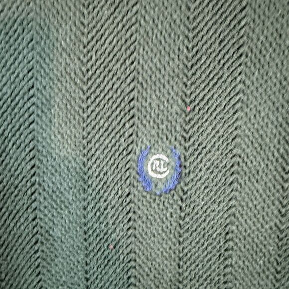 Vintage Chaps Ralph Lauren Sweater Mens XL Green Knit Crest Logo Made in USA - Picture 2 of 5